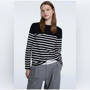 Stradivarius Monochrome Striped Long Sleeve Tee
